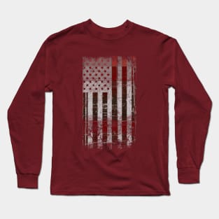 American flag Firefighter Long Sleeve T-Shirt